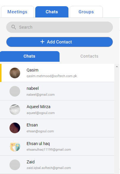 mizdah web app message screen